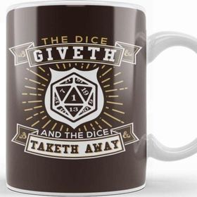 Baskı Dükkanı The Dice Giveth And The Dice Taketh Away Beyaz 330 ml Porselen Kupa Bardak