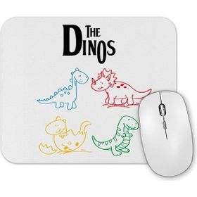 Baskı Dükkanı the Dinos White Dinozorlar Mouse Pad