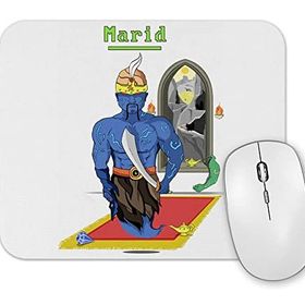 Baskı Dükkanı the Djinn War Marid Faction Blue Djin Quest Mouse Pad