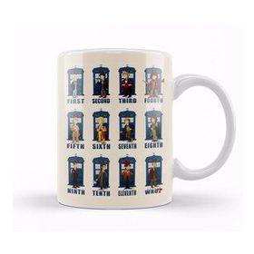 Baskı Dükkanı The Doctors The Eleventh Doctor Beyaz 330 ml Porselen Kupa Bardak