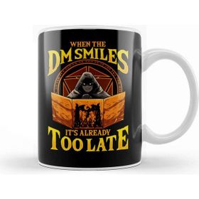 Baskı Dükkanı The Dungeon Master When The Dm Smiles It's Already Too Late Dice Pun Beyaz 330 ml Porselen Kupa BardakBeyaz