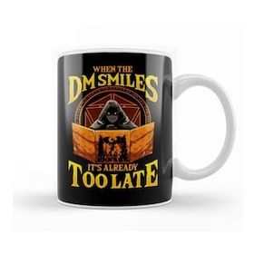 Baskı Dükkanı The Dungeon Master When The Dm Smiles It's Already Too Late Dice Pun Beyaz 330 ml Porselen Kupa BardakBeyaz