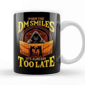 Baskı Dükkanı The Dungeon Master When The Dm Smiles It's Already Too Late Dice Pun Beyaz 330 ml Porselen Kupa BardakBeyaz