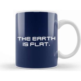 Baskı Dükkanı The Earth Is Flat Beyaz 330 ml Porselen Kupa Bardak