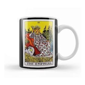 Baskı Dükkanı The Empress Rider Waite Tarot Card 01 Beyaz 330 ml Porselen Kupa Bardak