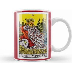 Baskı Dükkanı The Empress Rider Waite Tarot Card Beyaz 330 ml Porselen Kupa Bardak