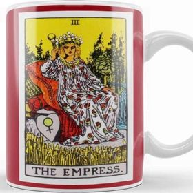 Baskı Dükkanı The Empress Rider Waite Tarot Card Beyaz 330 ml Porselen Kupa Bardak