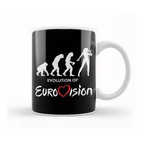 Baskı Dükkanı The Evolution Of Eurovision Beyaz 330 ml Porselen Kupa Bardak