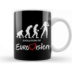 Baskı Dükkanı The Evolution Of Eurovision Beyaz 330 ml Porselen Kupa Bardak