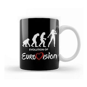Baskı Dükkanı The Evolution Of Eurovision Beyaz 330 ml Porselen Kupa Bardak