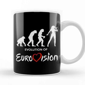 Baskı Dükkanı The Evolution Of Eurovision Beyaz 330 ml Porselen Kupa Bardak