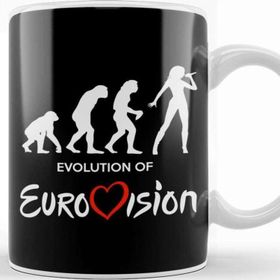 Baskı Dükkanı The Evolution Of Eurovision Beyaz 330 ml Porselen Kupa Bardak