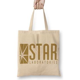 Baskı Dükkanı The Flash Star Lab Bez Çanta