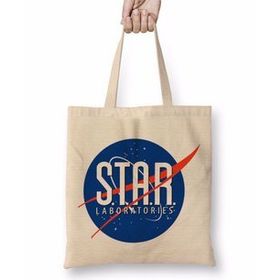 Baskı Dükkanı The Flash Star Labs Nasa Logo Bez Çanta
