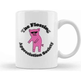 Baskı Dükkanı The Flossing Appreciation Society Beyaz 330 ml Porselen Kupa Bardak
