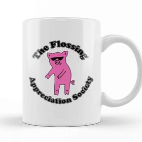 Baskı Dükkanı The Flossing Appreciation Society Beyaz 330 ml Porselen Kupa Bardak