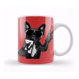 Baskı Dükkanı The French Bulldog Beyaz 330 ml Porselen Kupa Bardak