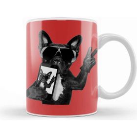 Baskı Dükkanı The French Bulldog Beyaz 330 ml Porselen Kupa Bardak
