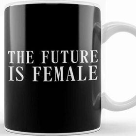 Baskı Dükkanı The Future Is Female Beyaz 330 ml Porselen Kupa Bardak
