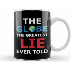 Baskı Dükkanı The Globe The Greatest Lie Ever Told Flat Earth Beyaz 330 ml Porselen Kupa Bardak