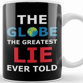 Baskı Dükkanı The Globe The Greatest Lie Ever Told Flat Earth Beyaz 330 ml Porselen Kupa Bardak