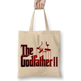 Baskı Dükkanı The Godfather Logo 2 Bez Kadın Günlük Çanta