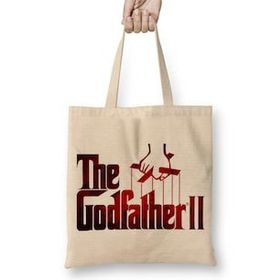 Baskı Dükkanı The Godfather Logo 2 Bez Kadın Günlük Çanta
