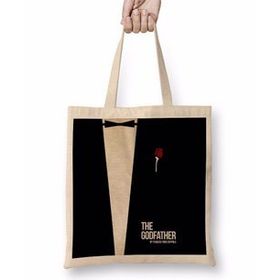 Baskı Dükkanı The Godfather Suit Bez Uzun Saplı Krem Rengi Çanta