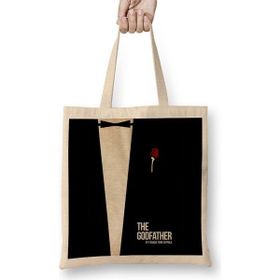 Baskı Dükkanı The Godfather Suit Bez Uzun Saplı Krem Rengi Çanta