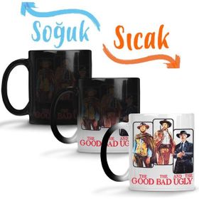 Baskı Dükkanı the Good Bad and Ugly Sihirli Porselen Kupa
