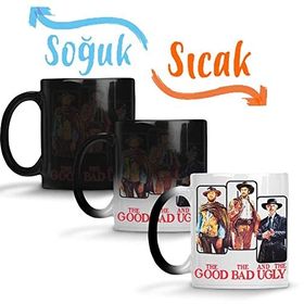 Baskı Dükkanı the Good Bad and Ugly Sihirli Porselen Kupa