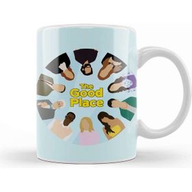 Baskı Dükkanı The Good Place Characters Beyaz 330 ml Porselen Kupa Bardak