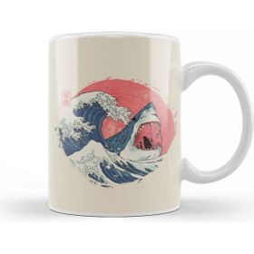 Baskı Dükkanı The Great Shark Beyaz 330 ml Porselen Kupa Bardak