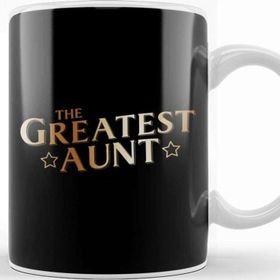 Baskı Dükkanı The Greatest Aunt Beyaz 330 ml Porselen Kupa Bardak