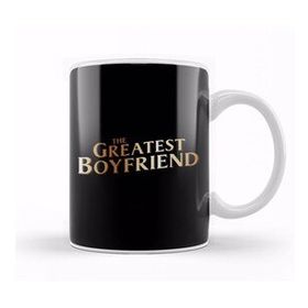 Baskı Dükkanı The Greatest Boyfriend Beyaz 330 ml Porselen Kupa Bardak