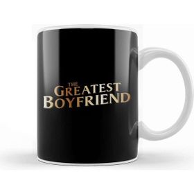 Baskı Dükkanı The Greatest Boyfriend Beyaz 330 ml Porselen Kupa Bardak