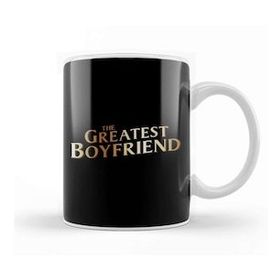 Baskı Dükkanı The Greatest Boyfriend Beyaz 330 ml Porselen Kupa Bardak