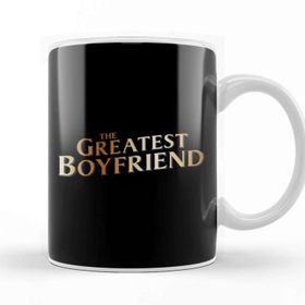 Baskı Dükkanı The Greatest Boyfriend Beyaz 330 ml Porselen Kupa Bardak