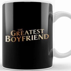 Baskı Dükkanı The Greatest Boyfriend Beyaz 330 ml Porselen Kupa Bardak