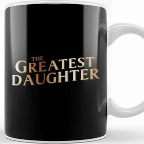 Baskı Dükkanı The Greatest Daughter Beyaz 330 ml Porselen Kupa Bardak