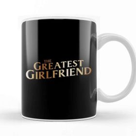 Baskı Dükkanı The Greatest Girlfriend Beyaz 330 ml Porselen Kupa Bardak