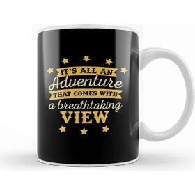 Baskı Dükkanı The Greatest Showman Adventure With A Breathtaking View Quote Beyaz 330 ml Porselen Kupa Bardak