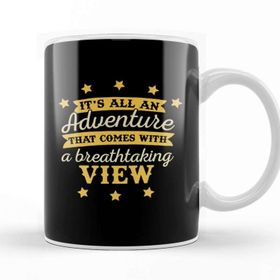 Baskı Dükkanı The Greatest Showman Adventure With A Breathtaking View Quote Beyaz 330 ml Porselen Kupa Bardak