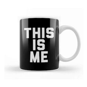 Baskı Dükkanı The Greatest Showman This Is Me Bold Text Beyaz 330 ml Porselen Kupa Bardak