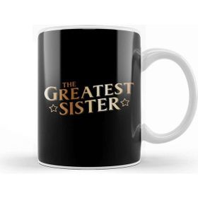 Baskı Dükkanı The Greatest Sister Beyaz 330 ml Porselen Kupa Bardak