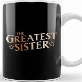 Baskı Dükkanı The Greatest Sister Beyaz 330 ml Porselen Kupa Bardak