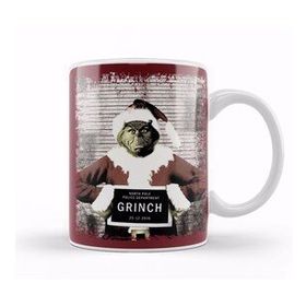 Baskı Dükkanı The Grinch Christmas Mugshot Kupa Bardak