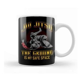 Baskı Dükkanı The Ground Is My Safe Space Funny Jiu Jitsu Bjj Beyaz 330 ml Porselen Kupa Bardak