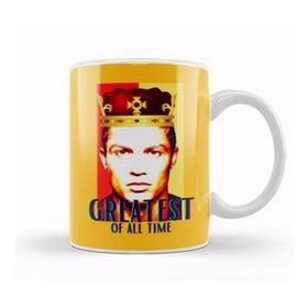 Baskı Dükkanı The King Cristiano Ronaldo Greatest Of All Time Porselen Beyaz Kupa Bardak