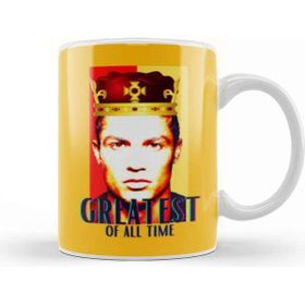 Baskı Dükkanı The King Cristiano Ronaldo Greatest Of All Time Porselen Beyaz Kupa Bardak